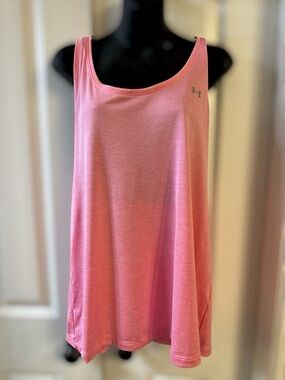 Under Armour Loose Pink Scoop Neck Performance Tank